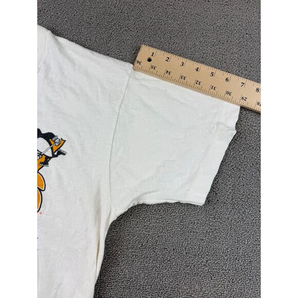 VINTAGE Pittsburgh Men's Large 1991 Stanley Cup Shirt with Single Stitch US Made - Picture 12 of 12